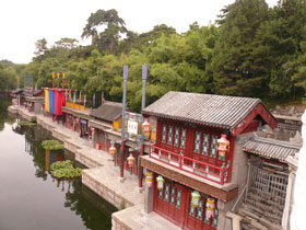 traditioneller Gebäudekomplex im Sommerpalast in Peking