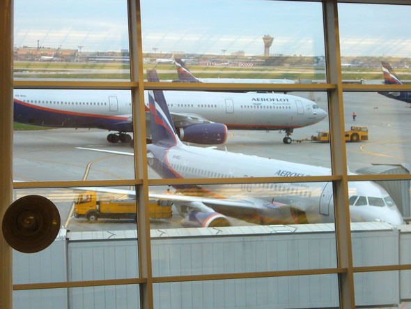 Flugzeuge Aeroflot am Airport Shanghai